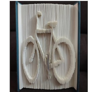 Bici, cartamodello per piegare libri, taglia e piega, include tutorial gratuito, ciclismo, 451 pagine