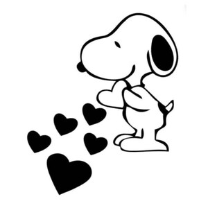 Snoopy with hearts, Book folding pattern, cut and fold, cartoon, dog, Peanuts, Charlie Brown, 381 pages