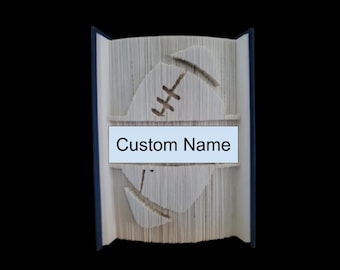 Football Custom Name Book Folding Pattern, Cut and fold, NFL