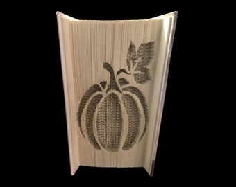 Pumpkin, Autumn, Fall, Book Folding Pattern, cut and fold,  includes free tutorial, 375 pages