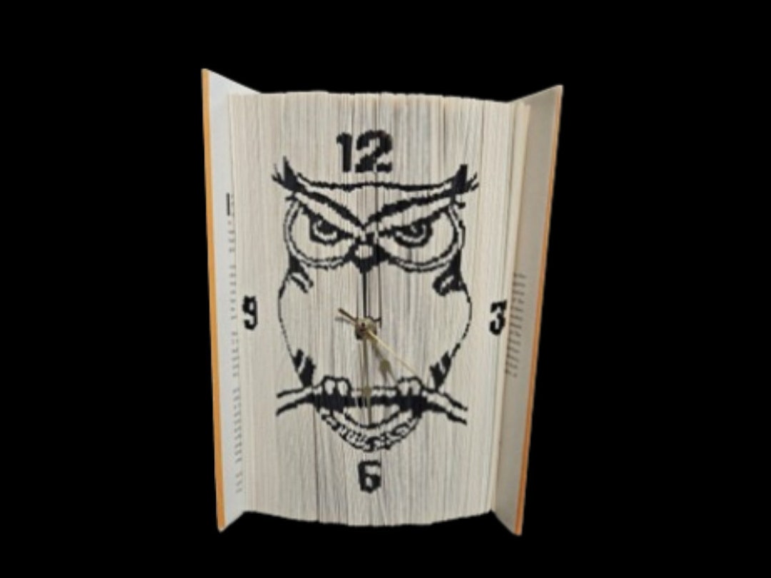 Owl Clock Book Folding Pattern: 180 Fold, 421 Pages (digital Download ...