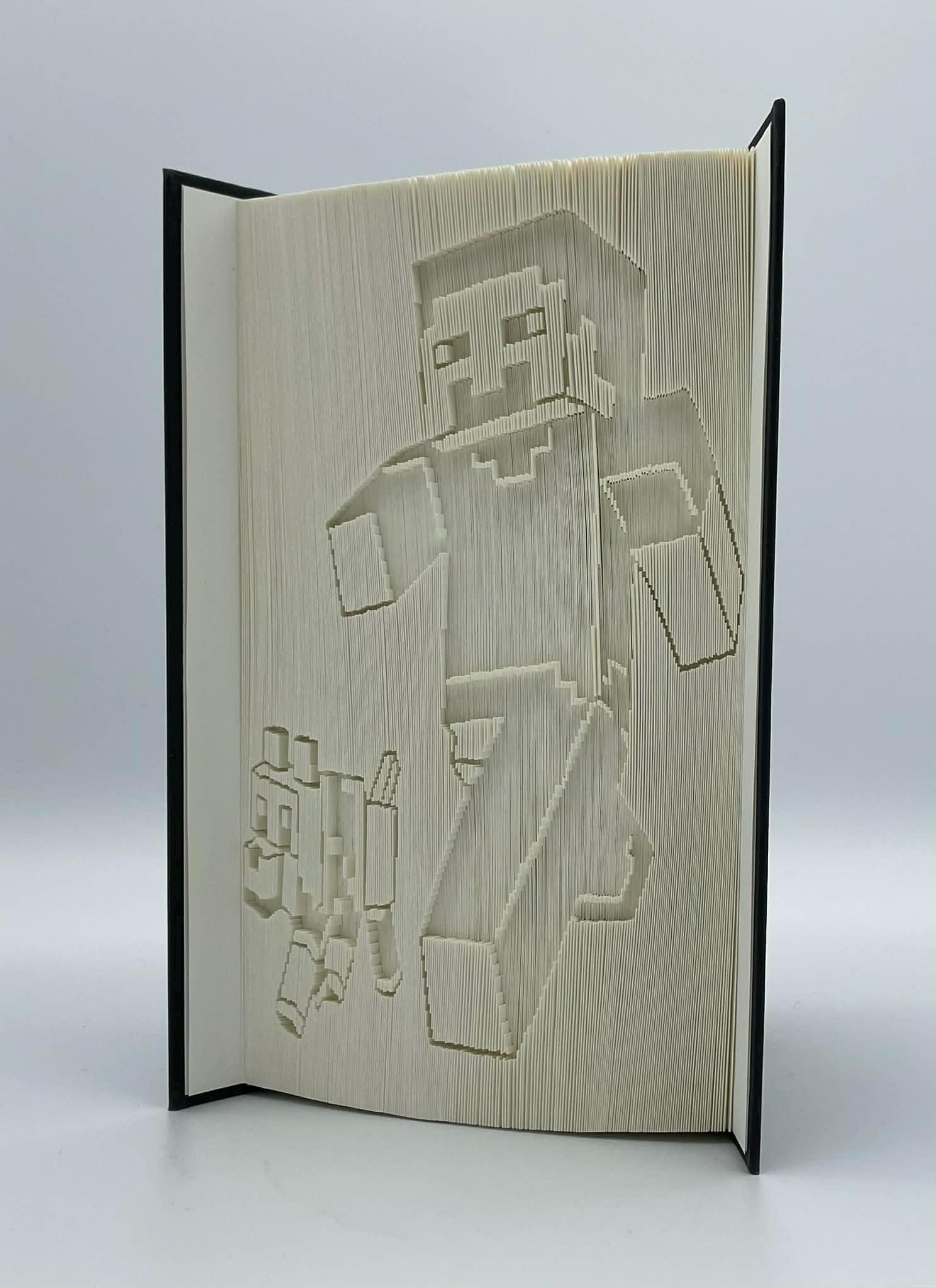 Minecraft Book Pattern Minecraft, Steve, Book Folding Pattern, Free Tutorial, Origami, Video ...