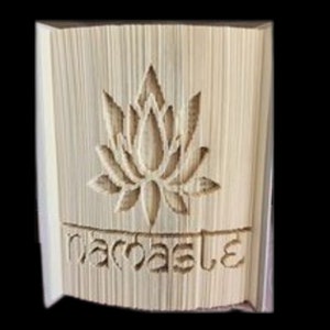 Lotus Namaste Book Folding Pattern: Yoga Meditation Decor (Digital Download)