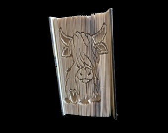 Highland Cow,  book folding Pattern, cut and fold, 421 pages
