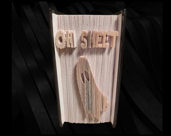 Ghost Book Folding Pattern: "Oh Sheet" Halloween Decor (Digital Download)