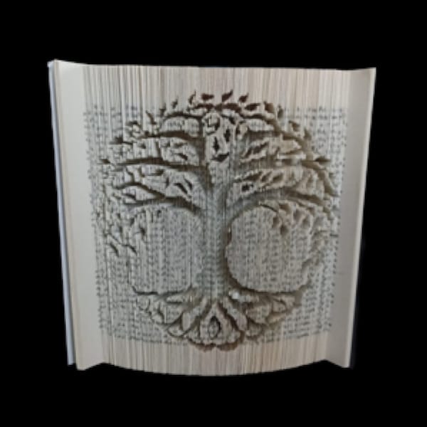 Tree of life, tree, forest, book folding pattern, cut and fold, free tutorial,  451 pages