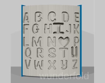 ABCs of Love Book Folding Pattern, Wedding Valentine's Day, Anniversary Gift (Digital Download)