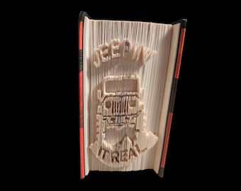 Jeepin it Real, Jeep, Patrón de plegado de libro, corte y plegado (descarga digital)