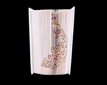 Peacock Combination Cut and Fold Book Folding Pattern - Etsy