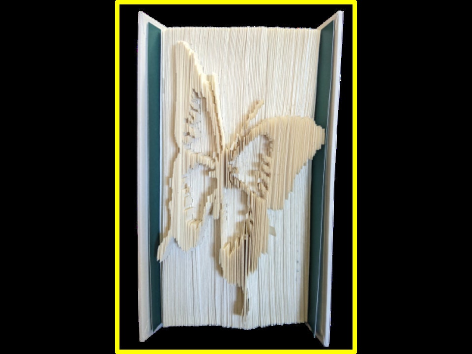 Butterfly book folding pattern cut and fold free tutorial Etsy