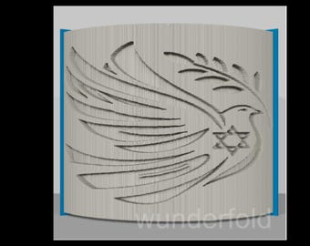Jewish Peace Dove Book Folding Pattern:  Judaica, Israel (Digital Download)