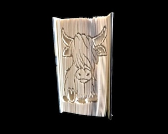 Highland Cow,  book folding Pattern, cut and fold, 421 pages