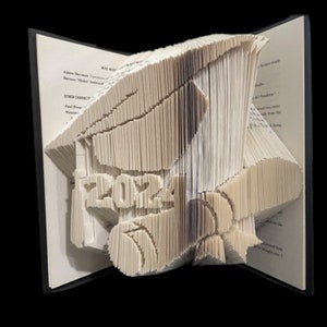 Graduation, Class of 2024,  book folding pattern, cut and fold, high school, college, 475 pages