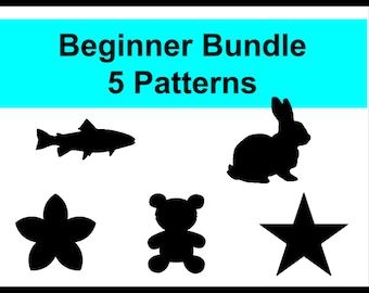 Patrones de plegado de libros para principiantes: Paquete de animales y estrellas (patrón en PDF)