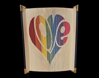 Heart Love Book Folding Pattern, Wedding Anniversary Gift (Digital Download)
