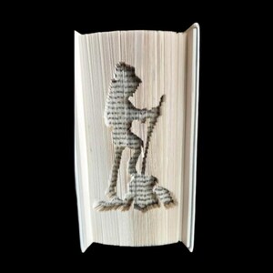 Hiker, Book folding pattern, cut and fold, fold a book, mountain climbing, 351 pages