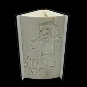 Minecraft, Steve, modèle de pliage de livre, tutoriel gratuit, origami, jeu vidéo, préado, gaming, 301 pages