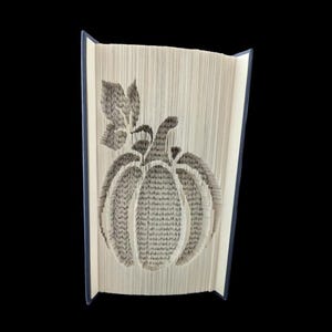 Citrouille, automne, modèle de pliage de livre, couper et plier, tutoriel gratuit inclus, 375 pages