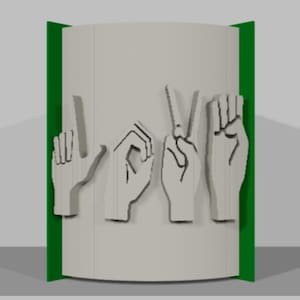 Love Sign Language Book Folding Pattern: ASL Cut & Fold (Digital Download)