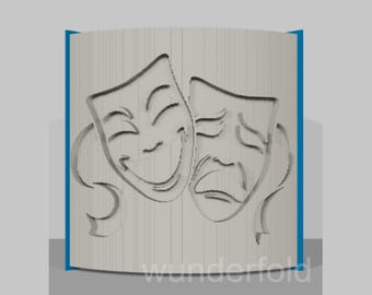 Tragedy and ComedyTheater Masks, folding pattern, fold a book, cut and fold, 471 pages (digital pattern)