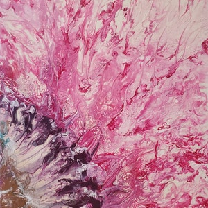 Original Acrylic Art &quot;Pinktopia&quot; Abstract Flower Painting