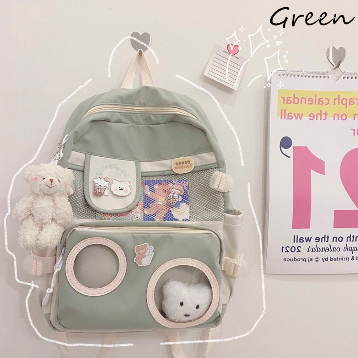 Cute Ita Bag Kawaii Backpack Cute Ita Backpack School Etsy