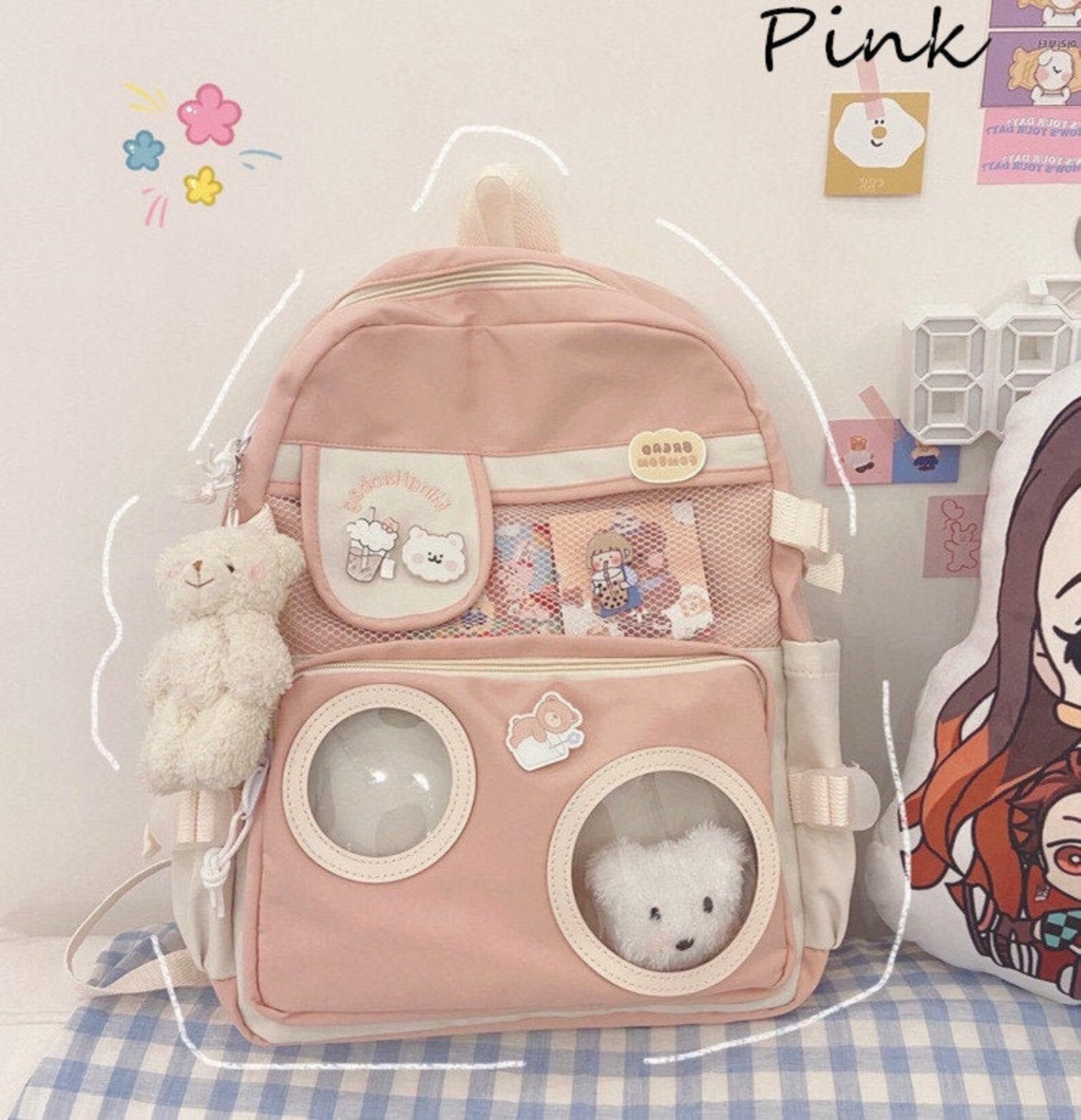 Cute Ita Bag Kawaii Backpack Cute Ita Backpack School Etsy