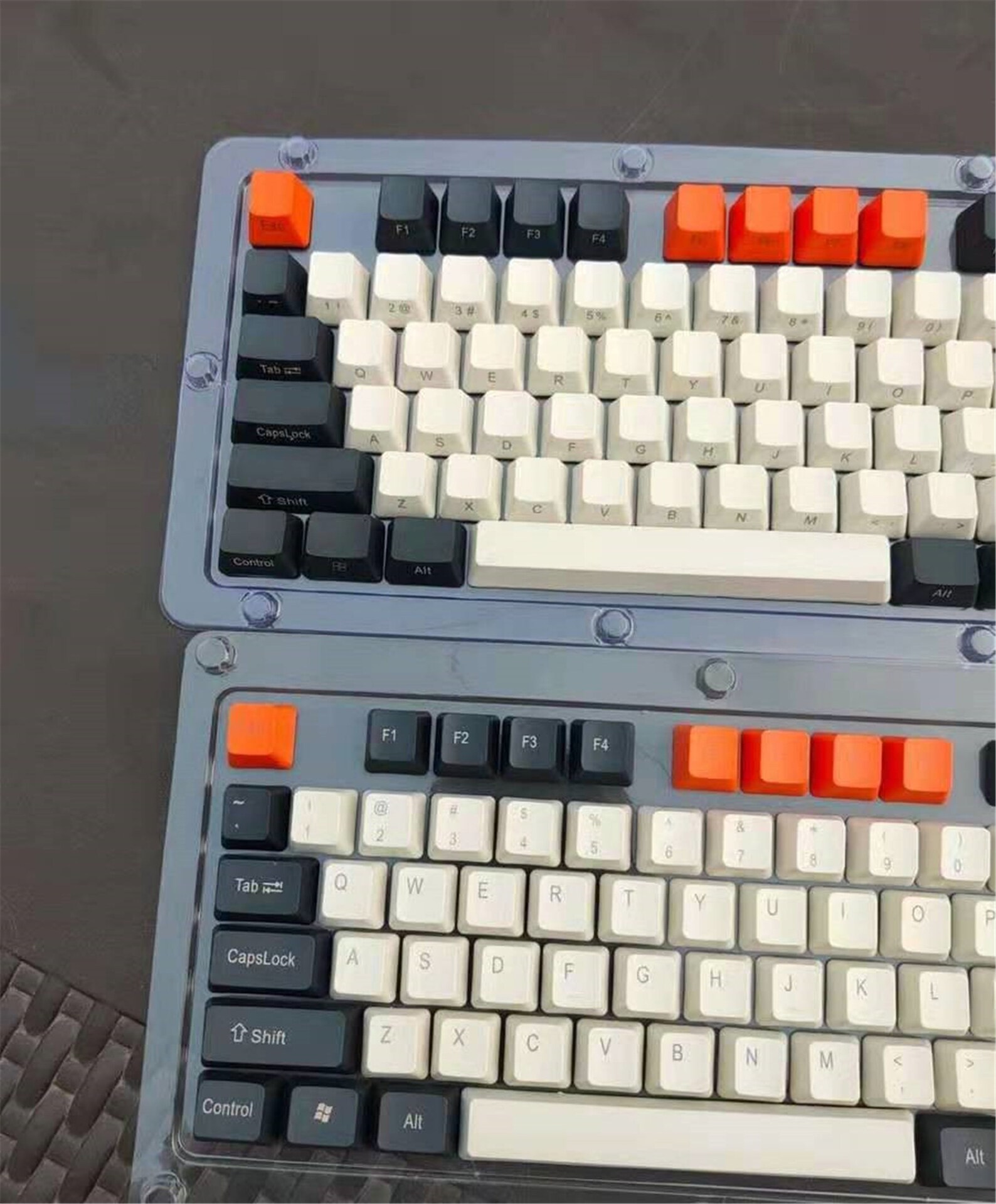 Beige & Gray Keycaps Set OEM Artisan Keycaps 68 84 87 104 MX Etsy