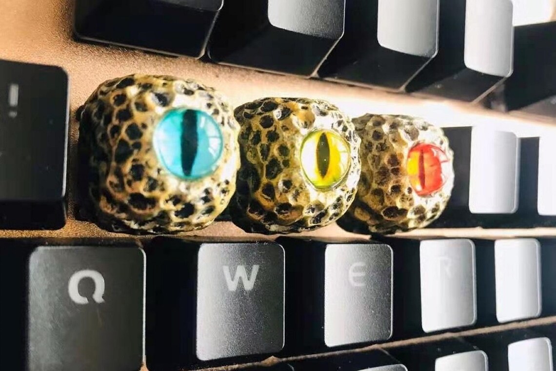 Snake Eye Keycap SA Esc Artisan Keycaps Resin Pbt Keycaps Etsy