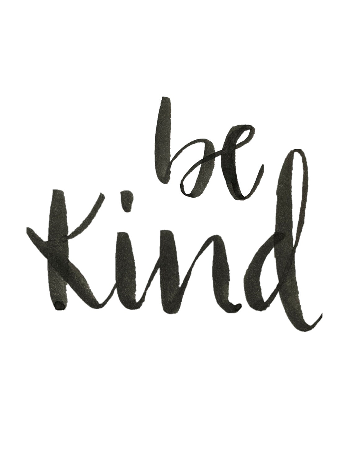 Be Kind Hand Lettered Calligraphy Quote | Etsy