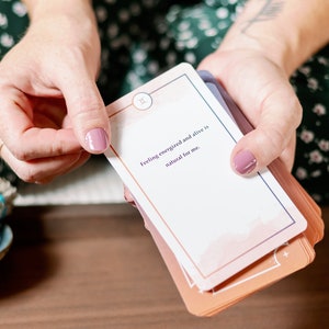 Aries Affirmations Oracle Card Deck, indie astrology divination birthday gift for best friend, zodiac meditation messages for her