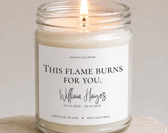 Personalized Memorial Gift For Loss of Brother, A Limb Has Fallen Memorial Candle, Bereavement Gift Sympathy Candle