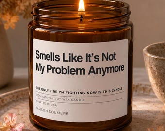 Firefighter Retirement Gift, Fire Chief Gifts, 911 Dispatcher Gifts, Funny Retirement Candle, Candle For DIY Retirement Gift Basket
