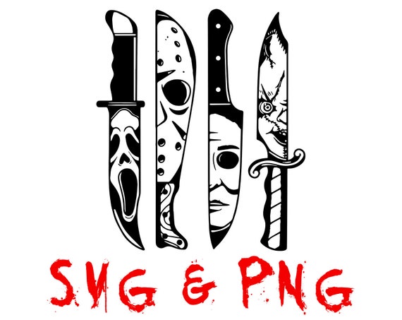 Horror Movie Characters in Knives Svg Michael Myers Svg - Etsy