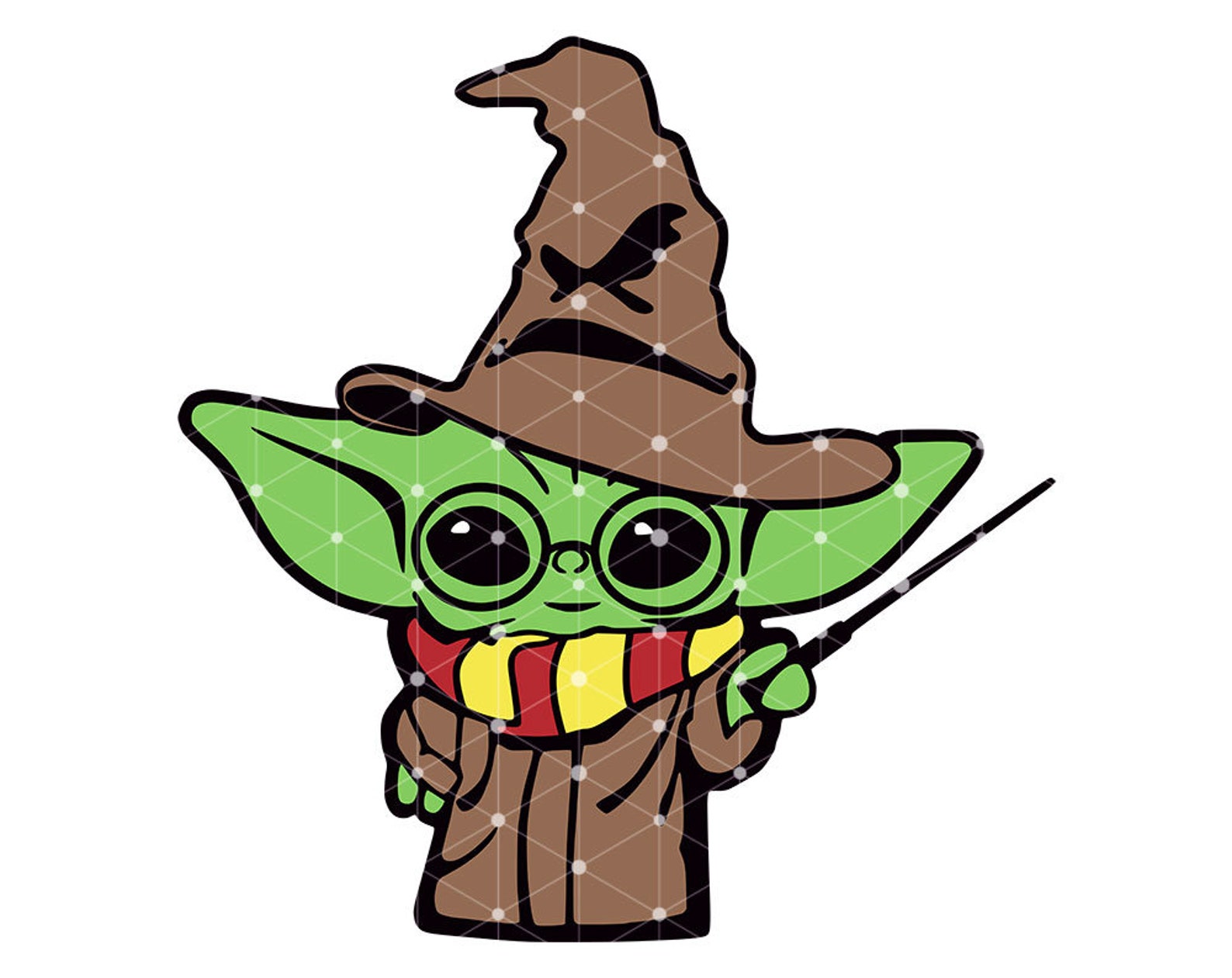 Baby Yoda Harry Potter SVG cricut file | Etsy