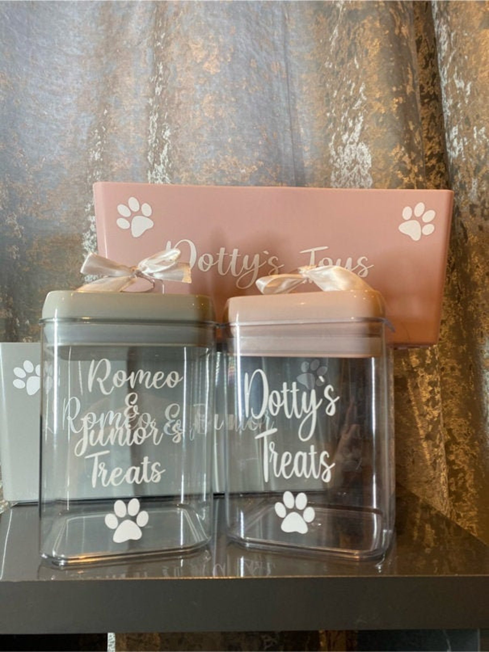 Personalised Pet Treat Box Personalised Pet Toy Box Toy | Etsy