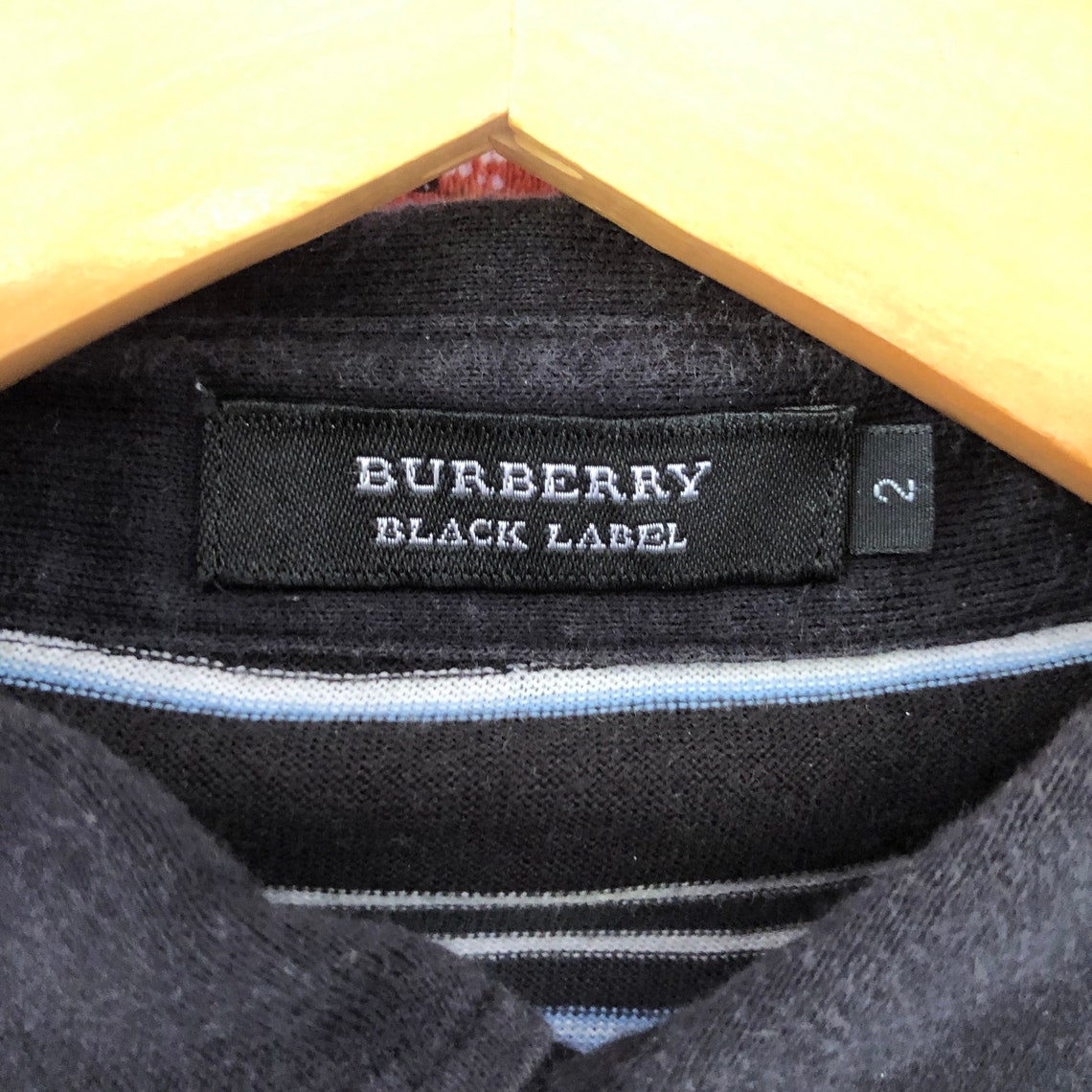 Burberry Black Label Stripes Polo Tee Shirt Japan 2 Fit S | Etsy