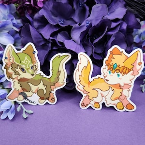 Wolf Link & Zelda Vinyl Stickers
