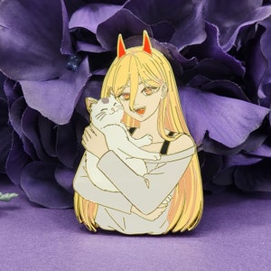 Power & Meowy Enamel Pin