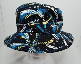 mcm leather bucket hat