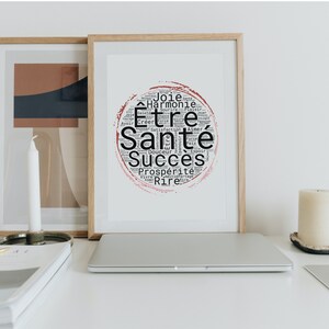 Affiche mots positifs, affiche en français