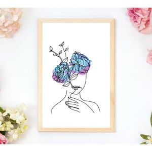 visage de femme, affiche minimaliste