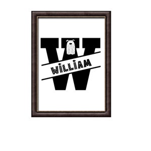 Affiche de William, poster de William, chambre de William, affiche de William