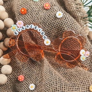 Custom Child Sunglasses, Child Sunnies, Flower Sunglasses, Sunglasses for Girls, Custom Name Sunglasses, Toddler Sunglasses, Baby Sunglasses