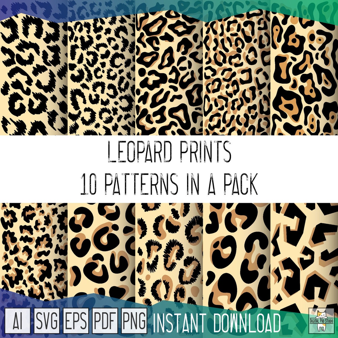 LEOPARD PRINT SVG svg files for cricut stickers vinyl | Etsy
