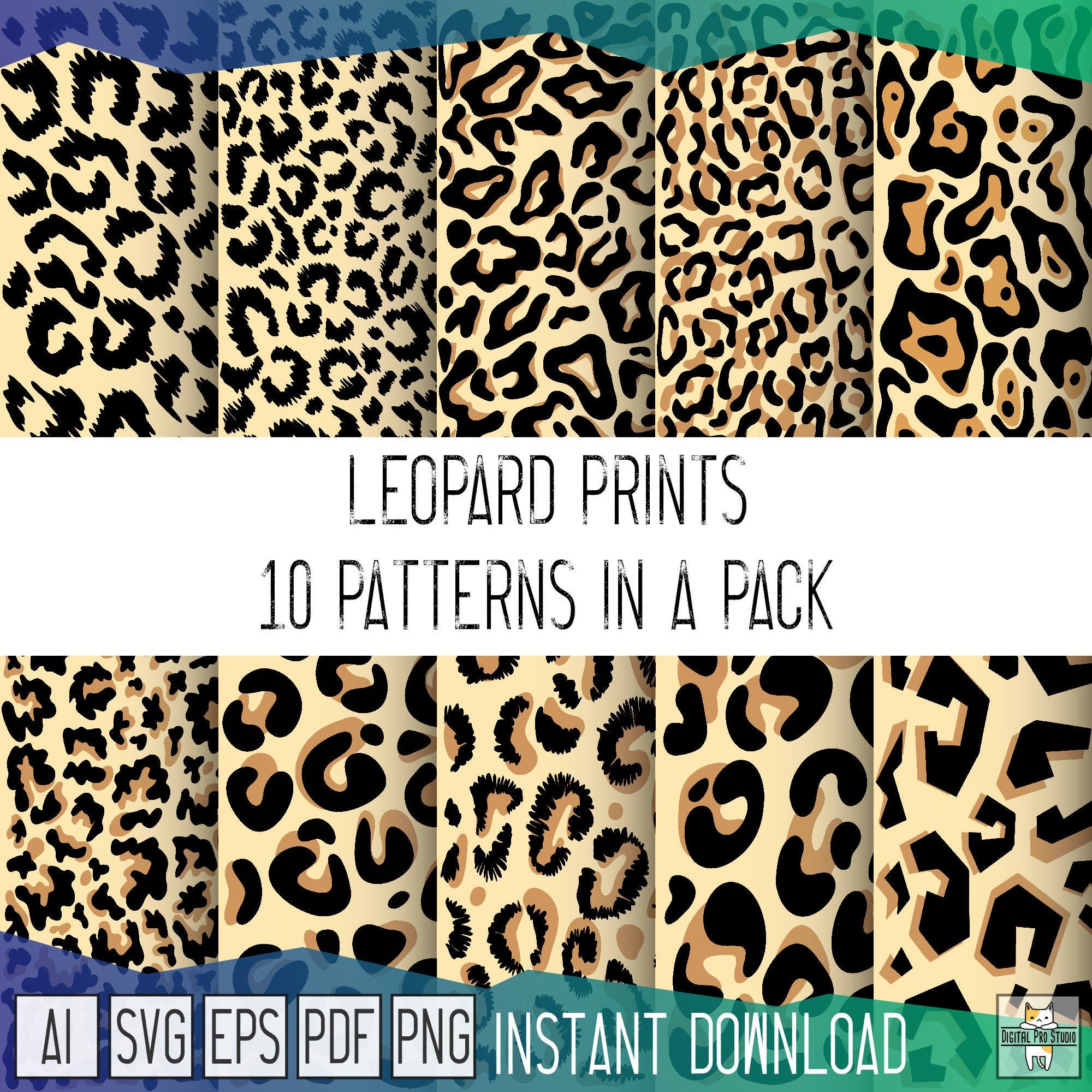 Download LEOPARD PRINT SVG svg files for cricut stickers vinyl | Etsy