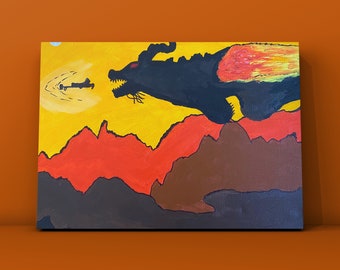 Thor Ragnarok Handpainted Canvas Art: Escape from Muspelheim
