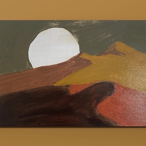 Sand Dunes at Sunset. Handpainted Acrylic On Stretched Canvas (40cm x 30cm x 1.5cm)