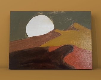 Sand Dunes at Sunset. Handpainted Acrylic On Stretched Canvas (40cm x 30cm x 1.5cm)