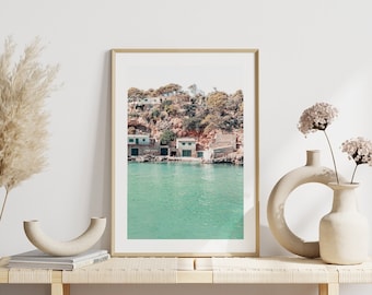 Mallorca print, Cala Llombards boat house, beach print, Mediterranean coastal wall art, Mallorca photography, seaside print, summer poster